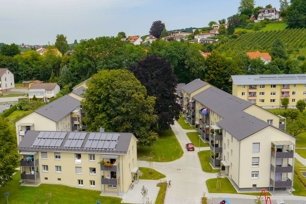 GKWG Emil-Hasel-Str. 11-20 Luftaufnahme von Mehrfamilienhäusern